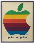Original Apple Computer, Inc. Signs Measuring Over 4 x 5 -- One of the Earliest Apple Retail Signs, Circa 1978